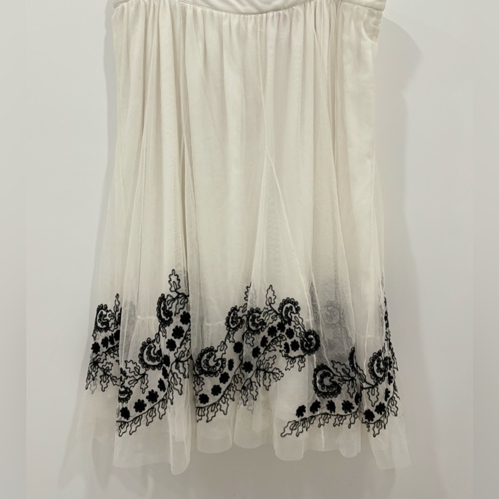 OSCAR DE LA RENTA WHITE BLACK TULLE RUNWAY DESIGNER SKIRT WAIST 34” SZ 12
ZIPPER - Picture 3 of 8